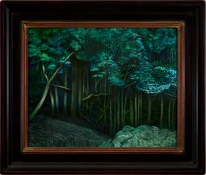 Eva Cellini, "Dark Forest" Oil on Panel